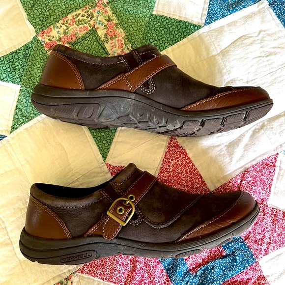 Merrell brown women’s slip on loafer style shoes size 8.5 -EUC - Picture 2 of 7